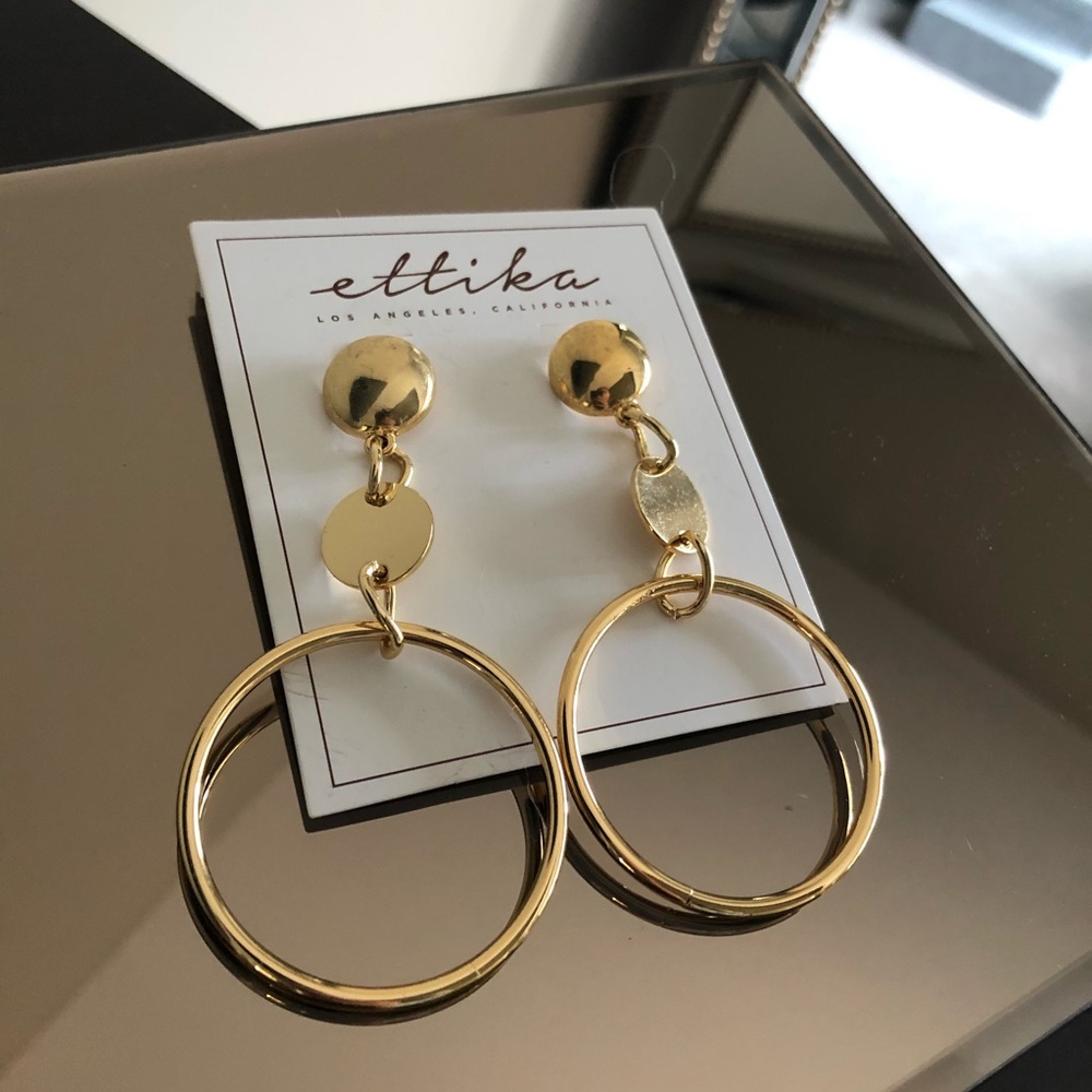 Gold earrings